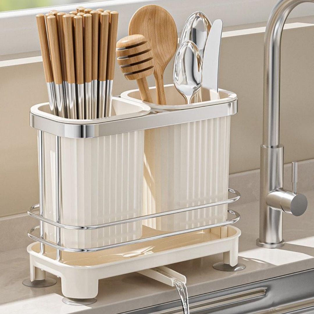 Home Cooking Delivery - Kitchen Countertop Storage Organizer Self Draining