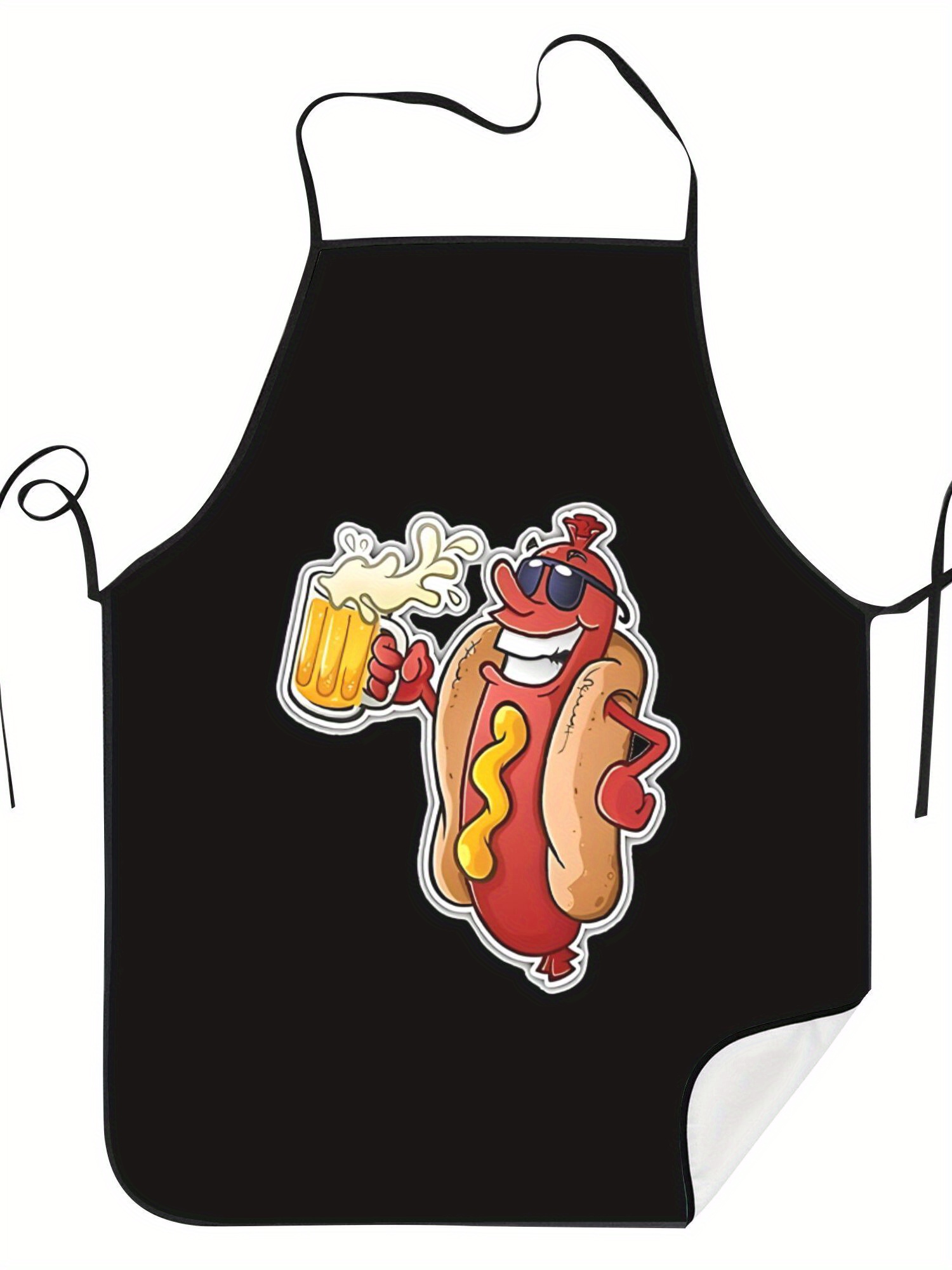 Home Cooking Fast Foods - Hot Dog Pattern Print Apron, Fun