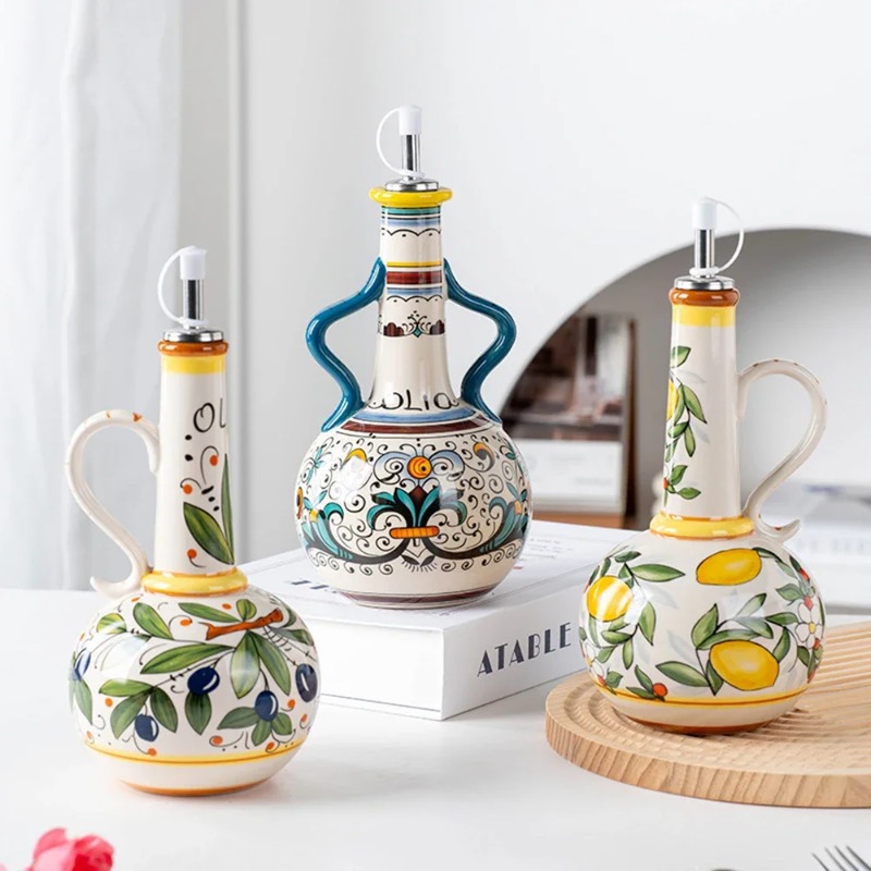 Home Cooking Delivery - Ceramic Oil Bottle Soy Sauce Bottle