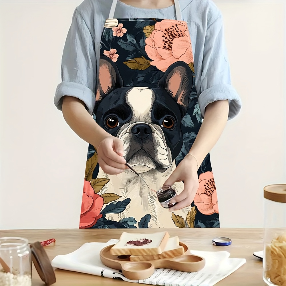 French Bulldog Floral Apron -  - Home Cooking In French review and price