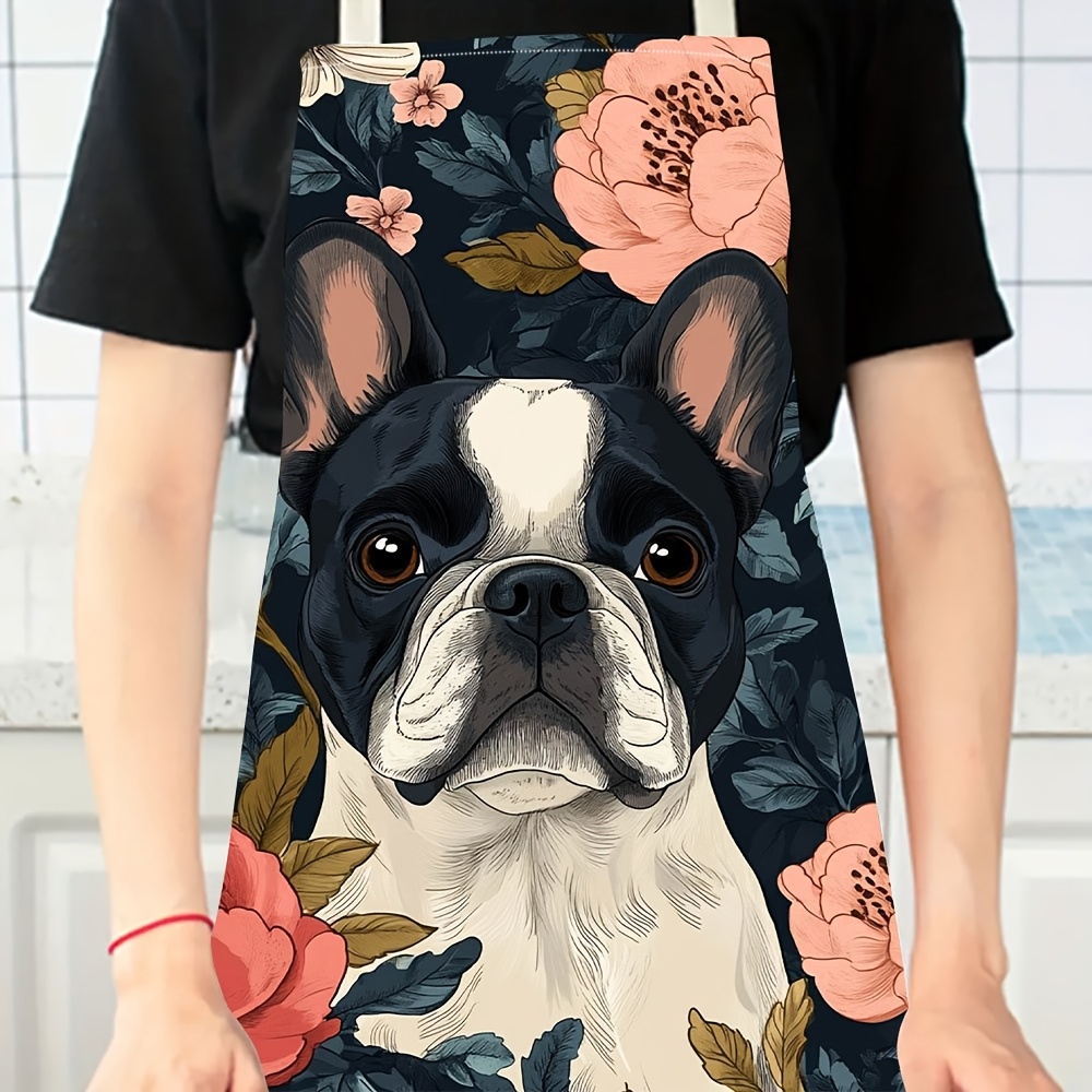 French Bulldog Floral Apron -  - Home Cooking In French review and price