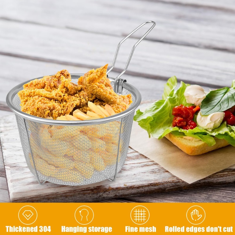Round Fry Basket with Folding  - Home Cooking In French review and price