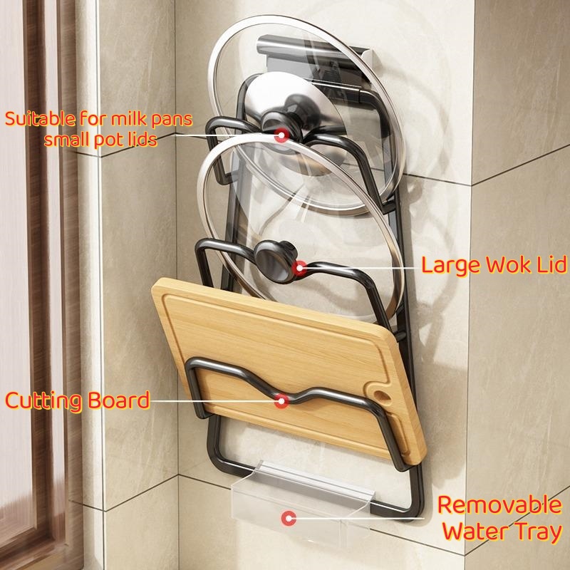 Wall Mount Pot Lid Rack, Drill - Home Cooking Delivery review and price