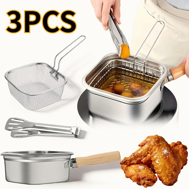 Stainless steel square deep fr - Paella Pan Steel review and price