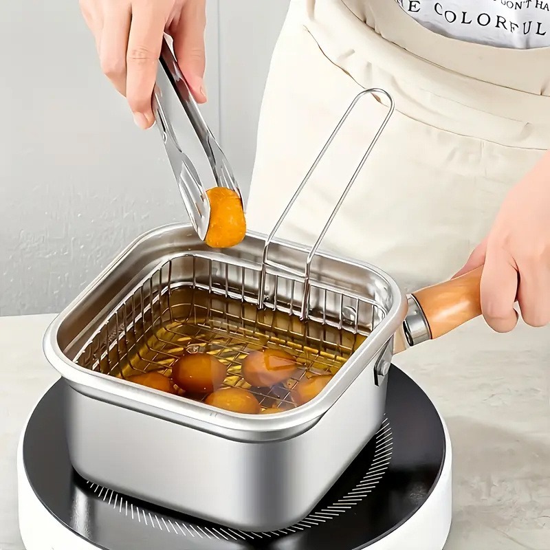 Stainless steel square deep fr - Paella Pan Steel review and price