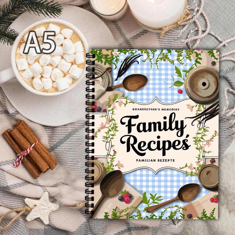 A5 Recipe Book, Blue Grid, Vin - Home Cooking Book review and price