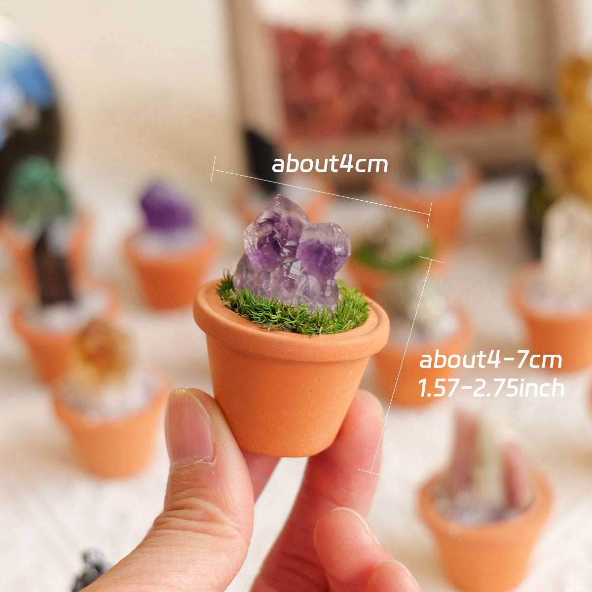 1pc Natural Crystal Stones Min - Tagine Clay Pot review and price