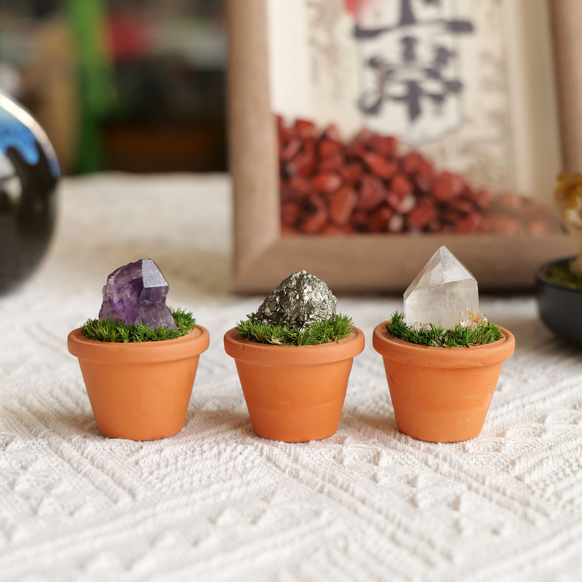 1pc Natural Crystal Stones Min - Tagine Clay Pot review and price